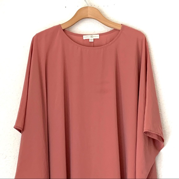 Mimu Maxi Cacade Square Dress Rose One Size Drapes - Picture 12 of 12